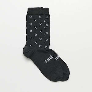 Lamington Socks - Man Merino Wool Crew - Rocky