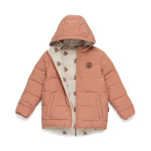 Crywolf - Reversible Eco Puffer - Terracotta Wolf