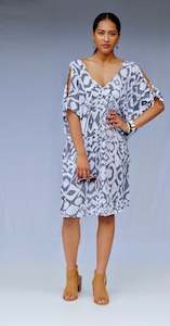 FEMI GREY PRINT KAFTAN