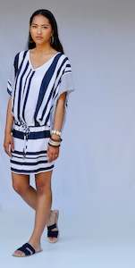 PETRA NAVY STRIPE KAFTAN