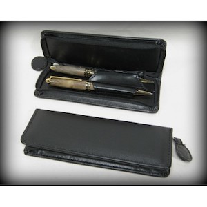 Leather Pen Wallet - Double