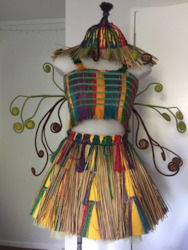 Fashion design: Natura Aura Weaving - Handwoven Contemporary Rainbow Harakeke Punga Fairy