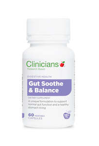 Clinicians Gut Soothe & Balance 60vcaps