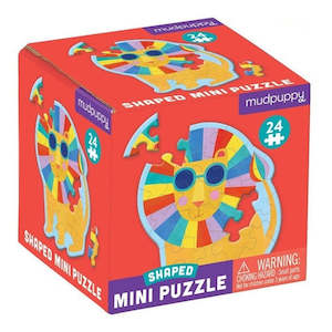 Hobby equipment and supply: Rainbow Lion, Mini Shaped Puzzle, 24 pc