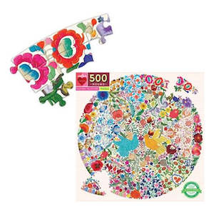 eeBoo: 500pce Puzzle, Blue Bird Yellow Bird Rd