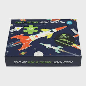 Hobby equipment and supply: GITD Space Puzzle-Space Age