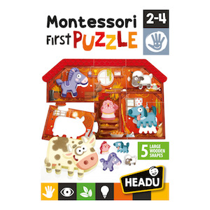 Hobby equipment and supply: Montessori: First Puzzle The Farm