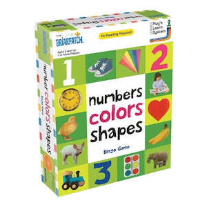 Numbers, Colours, Shapes Bingo Game