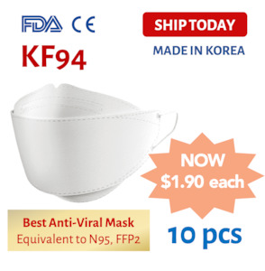 KF94 (N95, P2) Face Mask - 10pcs