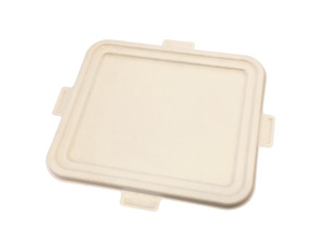 3 Compartment Sugarcane Lunch Box Lid - Natural