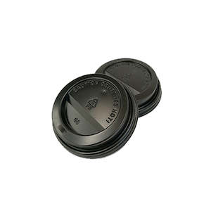 73mm PS Lid - Black (6oz)