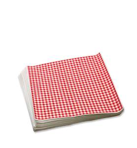 Grease Proof Paper - Red Checkered