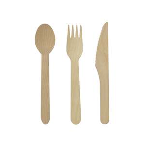 Wooden Cutlery - Knife, Fork, Spoon