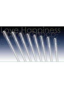 Dharma glass straw:  Single straw etched with Inspirational word