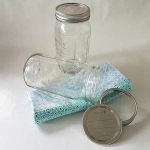 Internet only: 1ltr Glass jar with Metal dome and band (Set of 3, 6 or 12) from $21.95