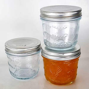 Internet only: 250ml Glass jar with metal screw top lid (Set of 3, 6 or 12) from $15.65