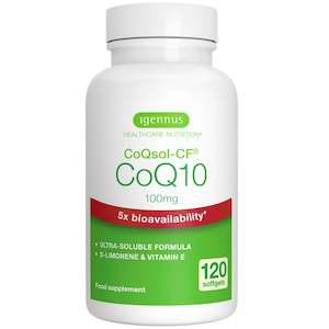 CoQ10 100mg - High Absorption CoQsol-CF with Vitamin E & D-Limonene 4 MONTH SUPPLY