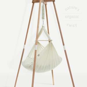 Organic Baby Hammock with Beechwood Stand