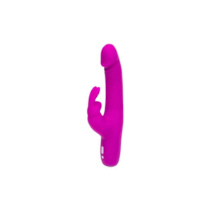 Lingerie: Happy Rabbit Slimline Realistic Rechargeable Rabbit Vibrator Purple