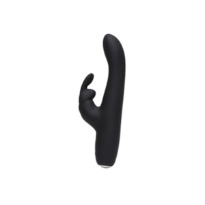 Lingerie: Fifty Shades of Grey Greedy Girl Rechargeable Slimline Rabbit Vibrator Black