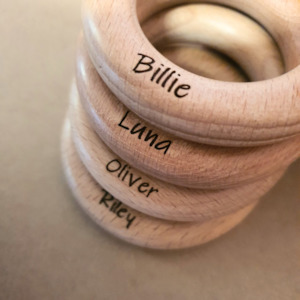 Custom Engraving on Wooden Ring