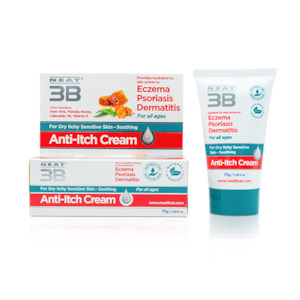 Neat 3B Anti-Itch Cream for Eczema, Psoriasis and Dermatitis all ages