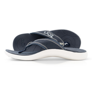 Neat Zori Navy/White Orthotic Thong Water Resistant and Comfortable