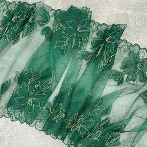 Embroidered Tulle ~ Verdant