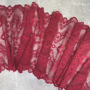 Stretch Lace ~ Carmine