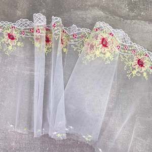 Embroidered Tulle ~ Spring Bouquet (L+R)