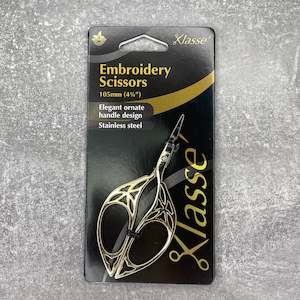 Gifts: Embroidery Scissors ~ Klasse Black Label Ornate 105mm