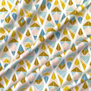 Cotton Lycra Print ~ Diamond Fragments Gold