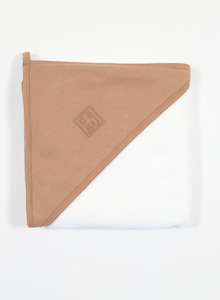 Babu Terry Hooded Baby Towel Toffee