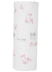 Babu Muslin Wrap organic - Swaddle - Fox pink