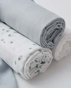 Little Linen Company Little Bamboo Muslin Wrap 3 pk