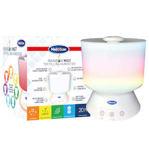 Medescan Rainbow Mist Top Fill-Ultrasonic Cool Mist Humidif.