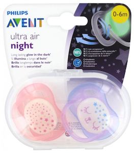 Philips Avent: Phillips Avent Soother Ultra Air Night Pacifier 2pk