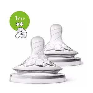 Philips Avent Natural Teat Slow Flow 2pk