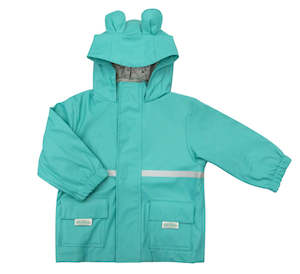 Silly Billyz Waterproof Jacket - Aqua Bear