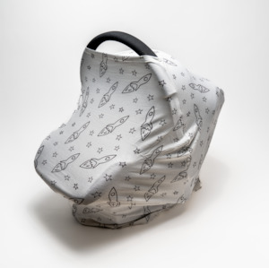 Nelly Boo Cotton Capsule / Carrycot Cover in Starry Rocket