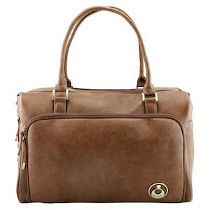 Isoki Double Zip Satchel - Redwood