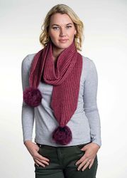 KORU Fur Pom Pom Scarf