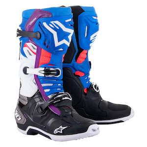 Tech-10 Supervented Boots Black/Enamel Blue/Purple/White 10