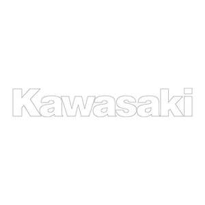 Kawasaki Side Logo White Sticker (700.1025)