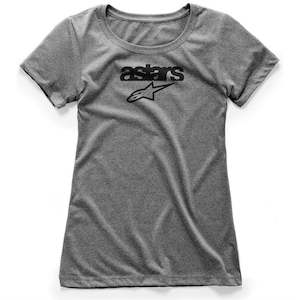 Motorcycle or scooter: Womens Heritage Blaze Tee Grey Heather M