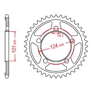 MTX 898 (2) Steel Rear Sprocket #525