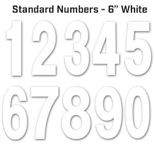 Motorcycle or scooter: FACTORY EFFEX - Standard Numbers 6" White