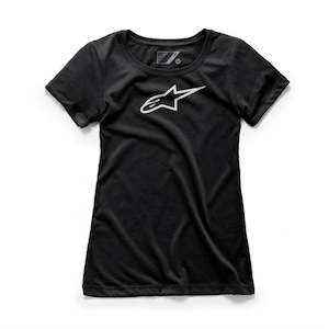 Motorcycle or scooter: Womens Ageless Tee Black L