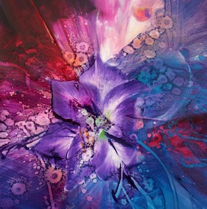 Creative art: Purple amaryllis