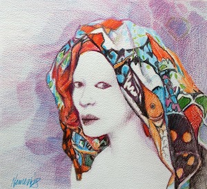 Creative art: Colorful scarf